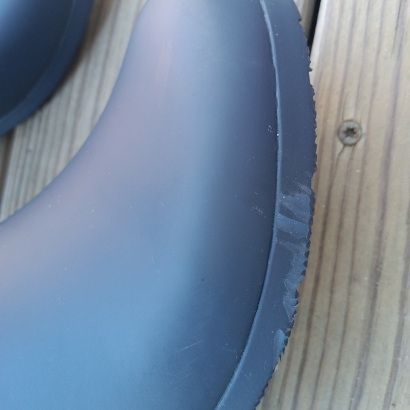 🆕Chooka City Solid Mid Waterproof Rain Boot Navy Blue w/ Brown Trim Size 9 - Picture 15 of 15